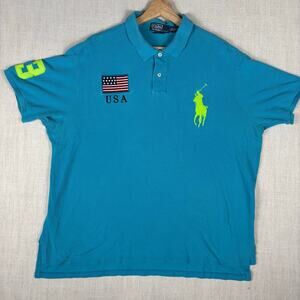Polo Ralph Lauren Big Pony Chief Keef USA Flag XXL Shirt